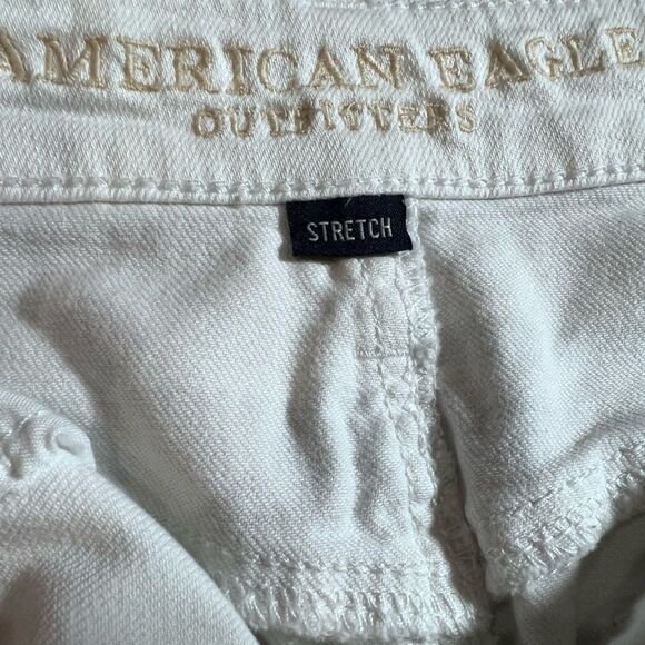 American Eagle high rise festival mini skirt White Distressed Denim Size 00 - Picture 9 of 13